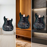 Double-Cutaway Replacement Guitar Body Standard Size Guitar Body with Neck Pocket Sturdy Pre-Drilled for Luthiers