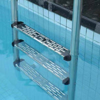 Stainless Steel Pool Ladder Rust Resistant Pool Ladder with Non-Slip Steps Rustproof for Homeowners, Hotel Owners, Backyard