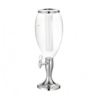 Illuminated Beer Dispenser Column Matching Base Single Beer Column Transparent Drinkware