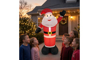 Christmas Inflatable Santa Easy to Install Inflatable Santa Figure Festive Yard Decoration for Lawn