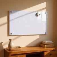 Attractive Glass Whiteboard Ultra-White Tempered Glass Whiteboard Office Display Glossy Polished for Teaching, Training