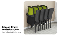 Foldable Design Folding Chair with Writing Tablet Space-Saving Training Room Furniture Padded pad Institutional Seating Ergonomic supportrest for Trainees, Office Workers, Event Attendees, Conference Hall, Classroom, Church