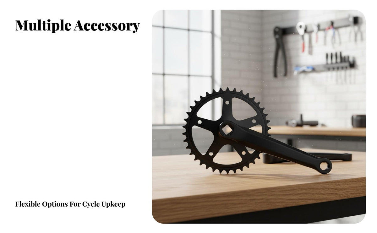 Single Speed Crankset Multiple Tooth Choices Mountain Bike Chain Gear Set Bike Chainwheel Colorfast Resistant Cycle Crank Pedal