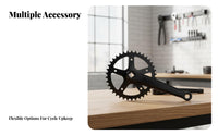 Single Speed Crankset Multiple Tooth Choices Mountain Bike Chain Gear Set Bike Chainwheel Colorfast Resistant Cycle Crank Pedal