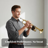 Brass Instrument Component Guard Guards from Sweat Trumpet Dampness Protection Leather Valve Wrap for Long Practice Practices