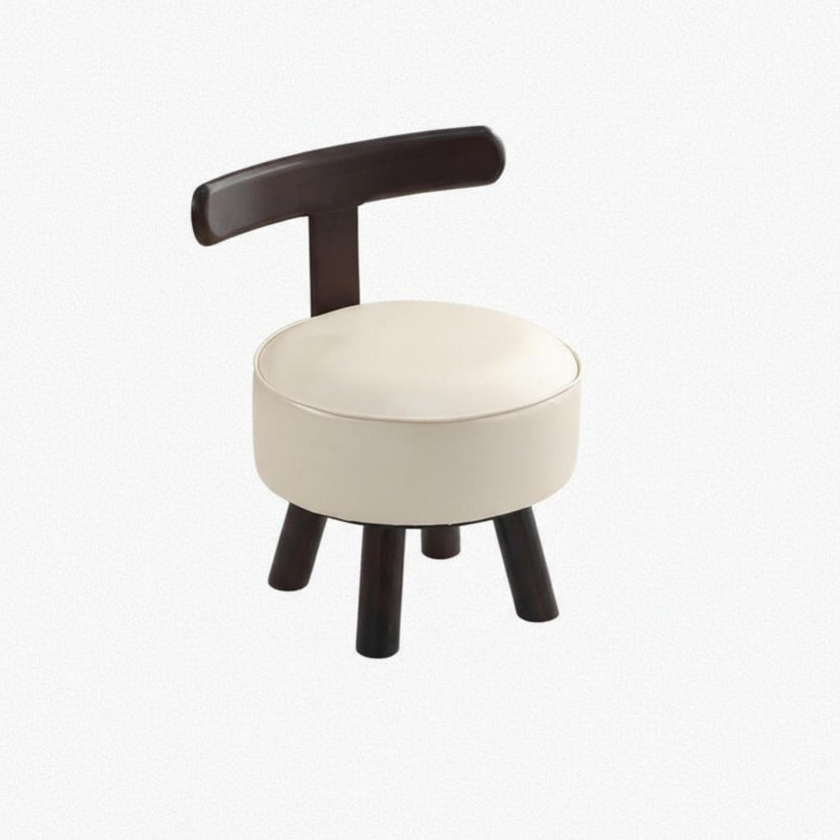 Stable Load-Bearing Upholstered Swivel Stool Modern Design Cylindrical Backrest Stool Sturdy Frame Home Furniture for Children, Adults, Women, Living Room, Entryway, Bedroom, Beauty Salon