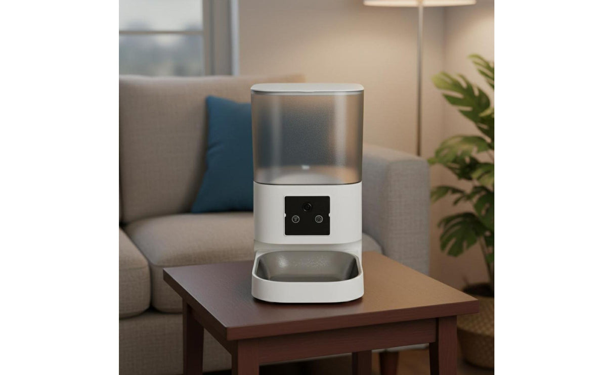 Intelligent Pet Feeder with Camera Scheduled & Remote Feeding Automatic Food Dispenser with Video Anti-Clog System Automatic Pet Feeder Camera