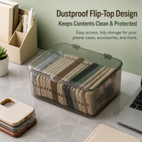 Large Storage Containers, Clear POLYSTYRENE Flip Top Pantry Organiser, Completely New Material for Dry Goods, Food Storage Box