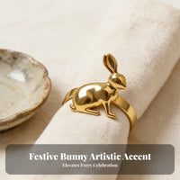 Hare Napkin Holder Festive Crafted Metal Easter Bunny Napkin Holder Elegant Table Decor Metal Hare Easter Decoration for Families, Celebration