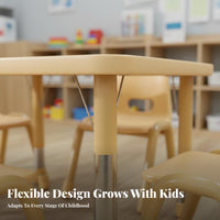 Height Adjustable Kids Table Graffiti-Resistant Surface Adjustable Height Kids Table Easy to Clean Childrens Drawing and Study Desk for Young Children