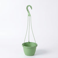 Plant Pots and Hanging Basket for Home Decor, Ribbed Indoor Plant Pot for Outdoor Plants, B165 Hanging Basket Style with Wires, 1 Pack PP Planter