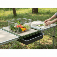 Abenaki IGT Camping Table Expansion Accessories: Drain Basket, Acrylic Unit, and Rail Kits