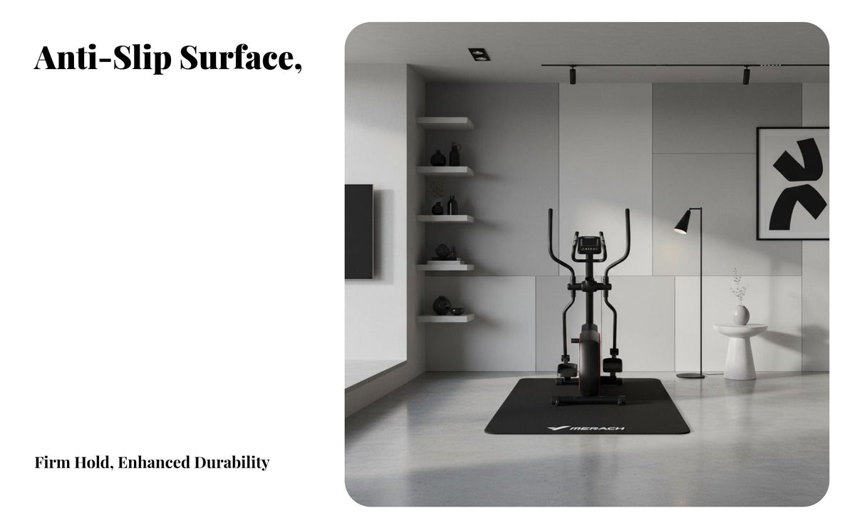 Noise Reducing Shock Absorbing Mat Non-Slip Treadmill Mat Easy to Clean Fitness Accessory Waterproof