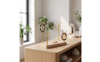 Bracelet Display Stand Open Design Bracelet Holder with Wood Base Jewelry Display Stand with Wood Base Tabletop Countertop