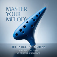 12 Hole Alto Ocarina, Resin Ocarina Instrument, Musical Instrument Gift Adults, Ocarina Hole Alto Student, Ocarina Flute Beginner, Ocarina with Bag