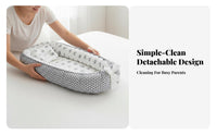 Newborn Lounger Easy-Clean Portable Baby Lounger Nature-Inspired Design Infant Bedding for Newborns, New Parents, Co-Sleeping, Floor Use