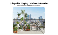 Floor-Standing Multi-Tier Plant Stand Easy to Move Mobile Tiered Planter Stand Rolling casters blossom storage areaSaving for Gardeners, homeowners, Balcony, Living Room, Indoor, Corner