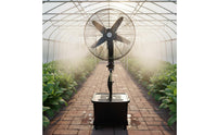 Industrial Misting Fan Copper Core Motor Heavy Duty Floor Fan High Power for Workshop, Warehouse, Greenhouse
