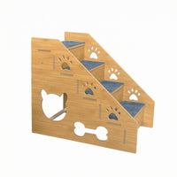 Wooden Pet Stair Ramp Decorative Anti-Slip Stair Ramp Sturdy for Bed