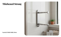 DrillNo-Drill Telescopic Suction Rack Renter Friendly Telescopic Suction Hook Wall Mounted Hanger Organizer Adjustable Length for Renters, Apartment Dwellers, Students, Balcony, Laundry Room, Bathroom, Kitchen