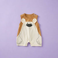 Cartoon Bear Baby Romper Korean Design Baby Romper with 3D Ears Snap Crotch