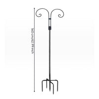 Shepherd's Hook Rust-Resistant Shepherds Hook Shepherd's Pole Sturdy Hanging Pole Black for Gardeners, Yard, Lawn