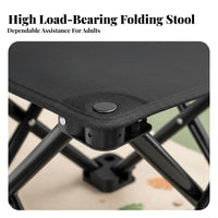 Foldable Design space-saving Folding Stool Lightweight backrestpacking Stool Thickened material Portable Seat Quick Setup for Campers, journeyers, Fishing, Hiking, outdoor meals, Gardening