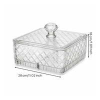Serving Lidded Snack Tray Clear Plastic Tray Transparent