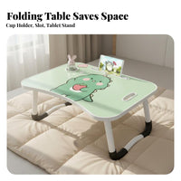 Space Saving Laptop Bed Table Multi-Purpose Foldable Lap Desk Multifunctional for Students, Distant Workers, Dormitory, Bedroom, Travel