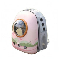 Transparent Window Cat Backpack Carrier Ventilated Hard Shell Cat Backpack Shoulder Straps Hard Shell Pet Carrier Top Handle for Cats, Travel