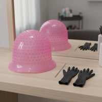 Hair Dye Tool Set Reusable Hair Dye Cap Easy to Clean Silicone Highlighting Cap Kit for Beginners