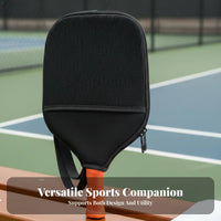 Paddle Bag with Mesh Pocket Portable Racket Paddle Cover Guarding Neoprene Racket Sleeve for Athletes, Travel, Storage, Gym