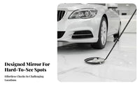 Under Vehicle Inspection Mirror With Lighting Lamp Rolling Under Car Mirror Telescopic Rod Portable for Mechanics Detection