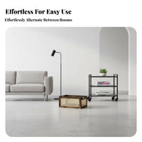 Multi-Purpose Use 3-Tier Rolling Cart adaptable 3-Tier Wheeled Organizer Space-Saving Mobile Storage mid-20th-centuryVintage Modern Design for Homeowners, Crafters, Living Room, Bedroom, Kitchen, Home Office