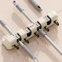 Wall Mounted Mop Holder Versatile Use Sweeper and Mop Organizer Waterproof