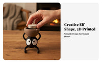 Soot Sprite Tea Light Holder 3D Printed Fluff Particle Candle Stand Cute Design Cartoon Character Candle Vessel for Anime Fans, Desktop, Office