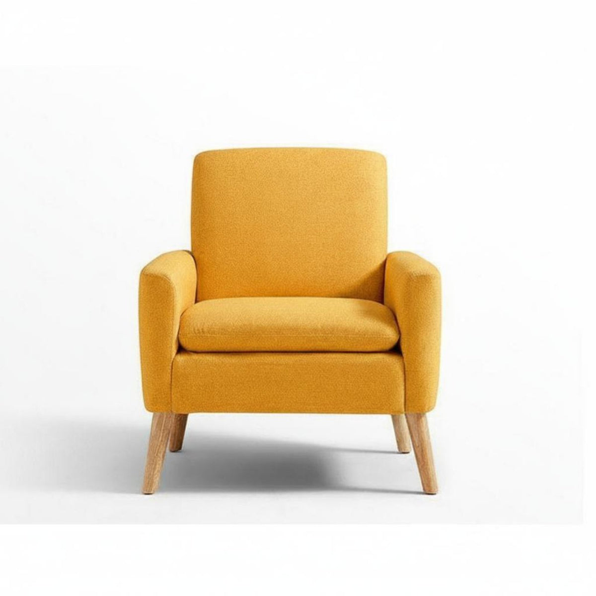 Nordic Design Upholstered Accent Chair Minimalist Design Upholstered Armchair Soft Cushion Single Sofa Comfortable Backrest for Apartment Dwellers, Homeowners, Readers, Living Room, Bedroom, Reading Nook, Balcony