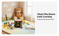Early Education child's Floor Tom Rhythm Development Musical Instrument Comes with 2 Drumsticks young child Drum Includes Shoulder Strap for young children, Preschoolers, Preschool, Music session, Playroom, sessionroom