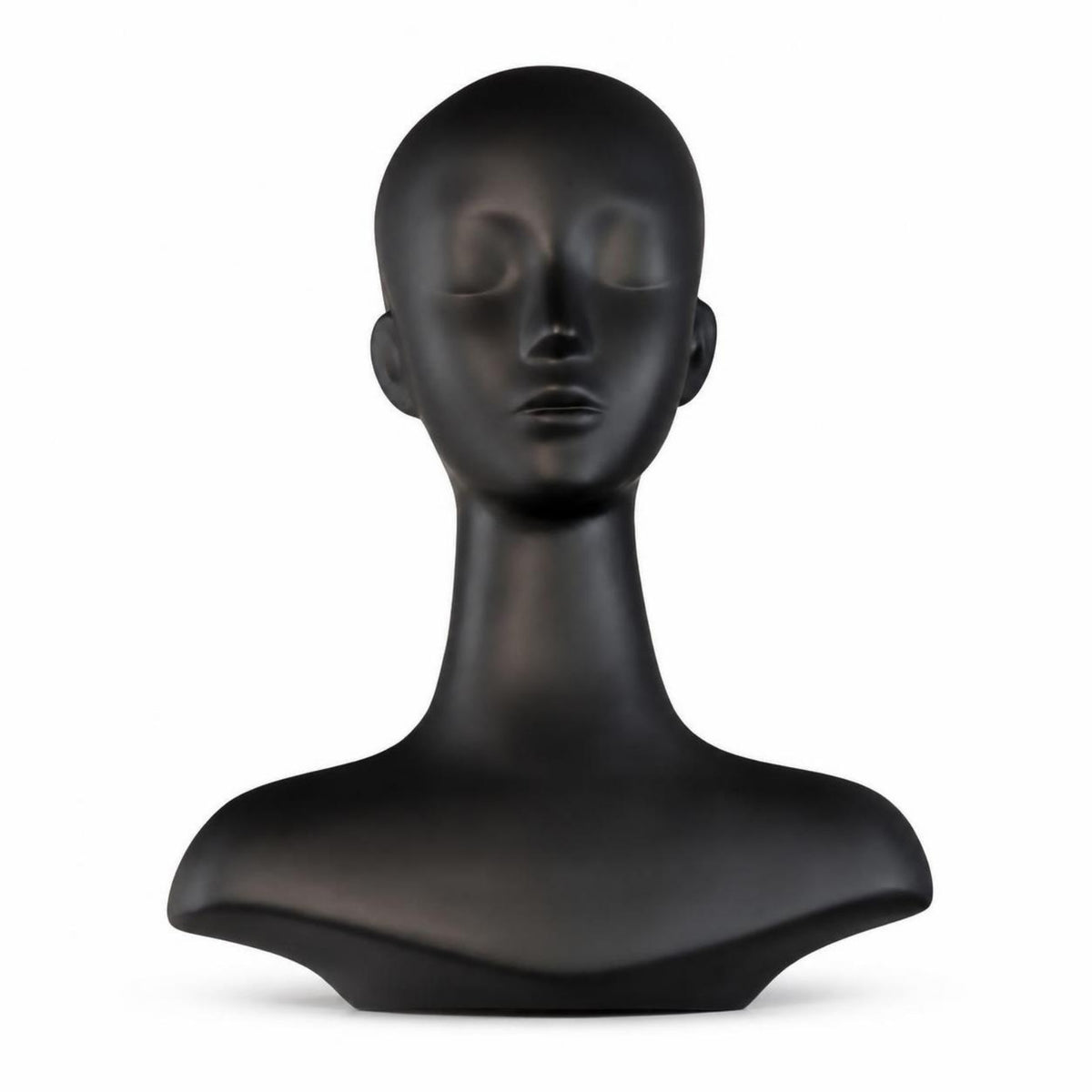 Mannequin Head Bust Matte Mannequin Head with Shoulders Adult Size Hairpiece Stand Jewelers, Cosplayers
