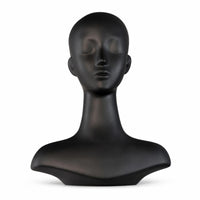 Mannequin Head Bust Matte Mannequin Head with Shoulders Adult Size Hairpiece Stand Jewelers, Cosplayers