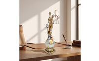 Lady Justice Statue Tabletop Lady Justice Figurine Textured for Bookshelf