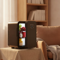 Small Mini Fridge Portable Mini Refrigerator Space-Saving Compact Refrigerator for Students, Office