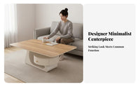 2 Pieces Modern Design Nesting Table Combo Minimalist design Household Furniture Light Luxury Space-Saving for Apartment Dwellers, Homeowners, Students, Living Room, Small Spaces, Lounge Area, Office