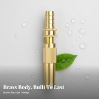 Multi-Purpose Brass Hose Nozzle Leak-Proof Car Wash Sprayer Heavy Duty for Gardeners, Homeowners, Window Washing