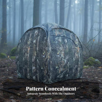 Mesh Expandings Spring-up Concealment Blind Portable with Carrying Bag Concealment Spring-up Hide Transparent Mesh Concealment Shelter Wide Viewing Angle for Wildlife Photographers, Bird Watchers, Nature Observers, Campsite, Outdoors, Woods, Fields