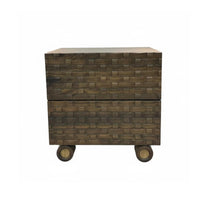 Vintage Inspired Bedside Storage Unit stylish design Wavy Front Cabinet adaptable Use Nightstand sturdy Construction for Homeowners, Apartment Dwellers, Adults, Bedroom, Entryway, Living Room, Hallway