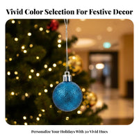 24 Pieces Miniature decoration sphere Set sparkling Finish Tree Trimming Mini Size