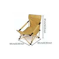 Foldable Design Folding Recliner Chair Lightweight High Back Camping Chair Ergonomic Adjustable Outdoor Lounger Side Pocket for Fishing