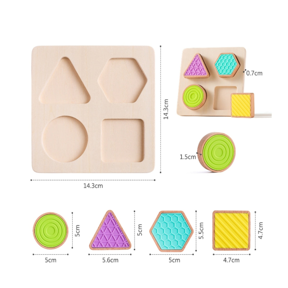 Child-Led Shape Sorting Puzzle with Board Matching Wooden Shape Sorting Puzzle Fine Motor Sensory Board with Shapes Compact for Home