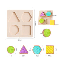 Child-Led Shape Sorting Puzzle with Board Matching Wooden Shape Sorting Puzzle Fine Motor Sensory Board with Shapes Compact for Home